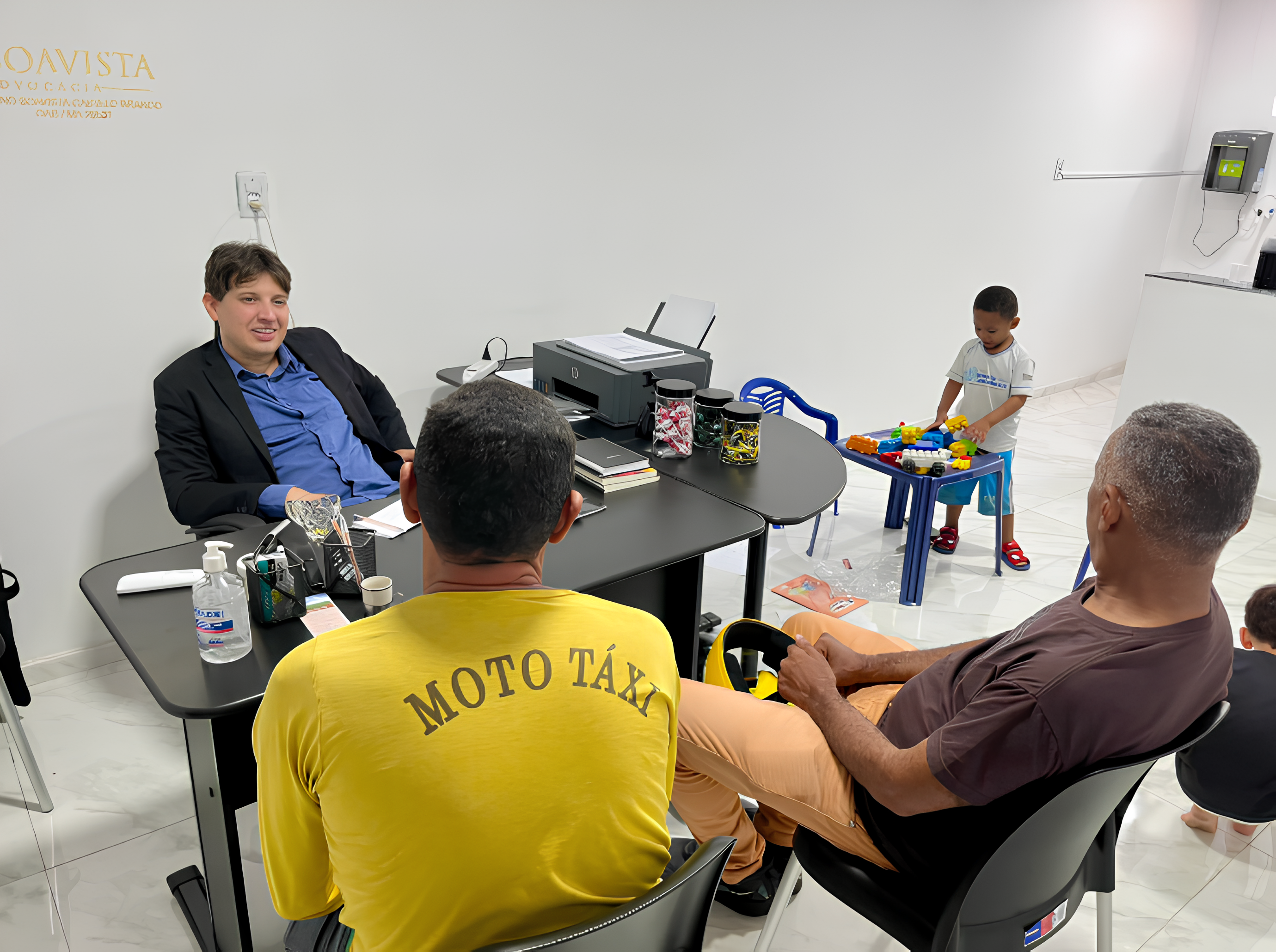 Atendimento no escritório Boavista Advocacia